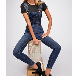Free People Denim Overalls
